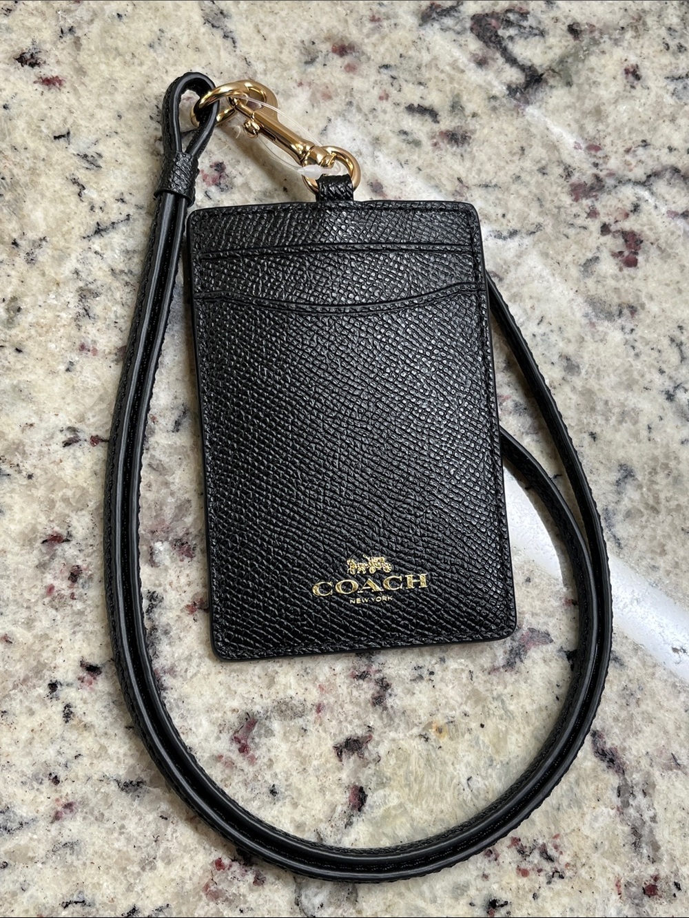 Coach Black Lanyard NWOT